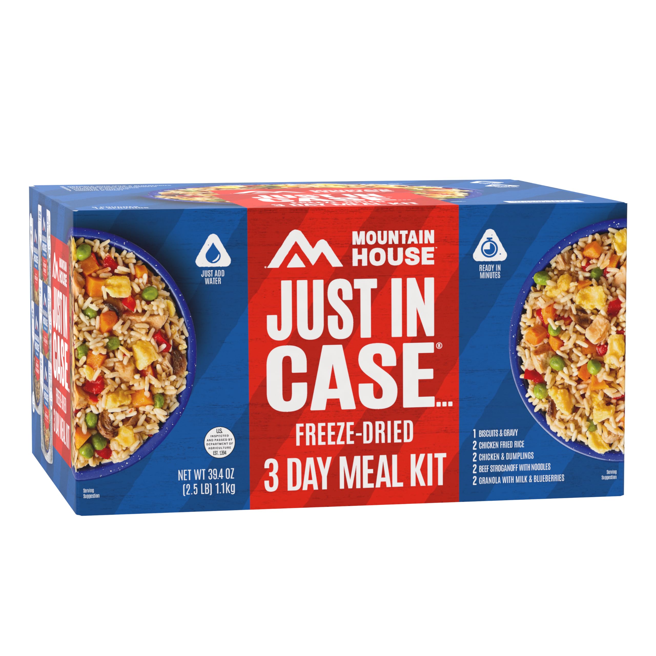 Mountain House Classic Meal Assortment Bucket Freeze Dried Backpacking & Camping Food 24 Servings