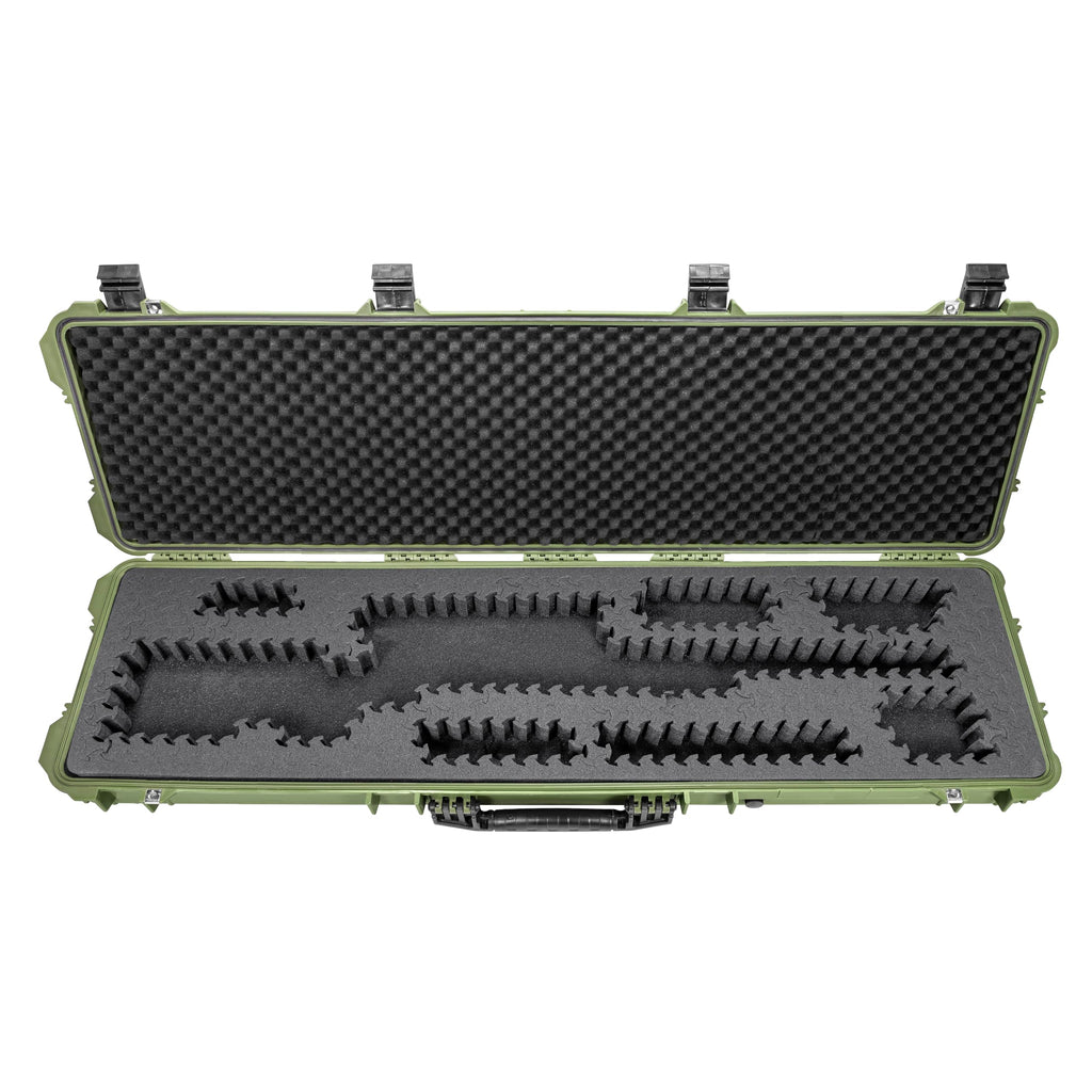 Eylar 53” Hard Rifle Case Equipped With Ragar Reconfigurable & Reusable XP Crosslinked Foam Insert, Waterproof, Shockproof Meets TSA Requirements