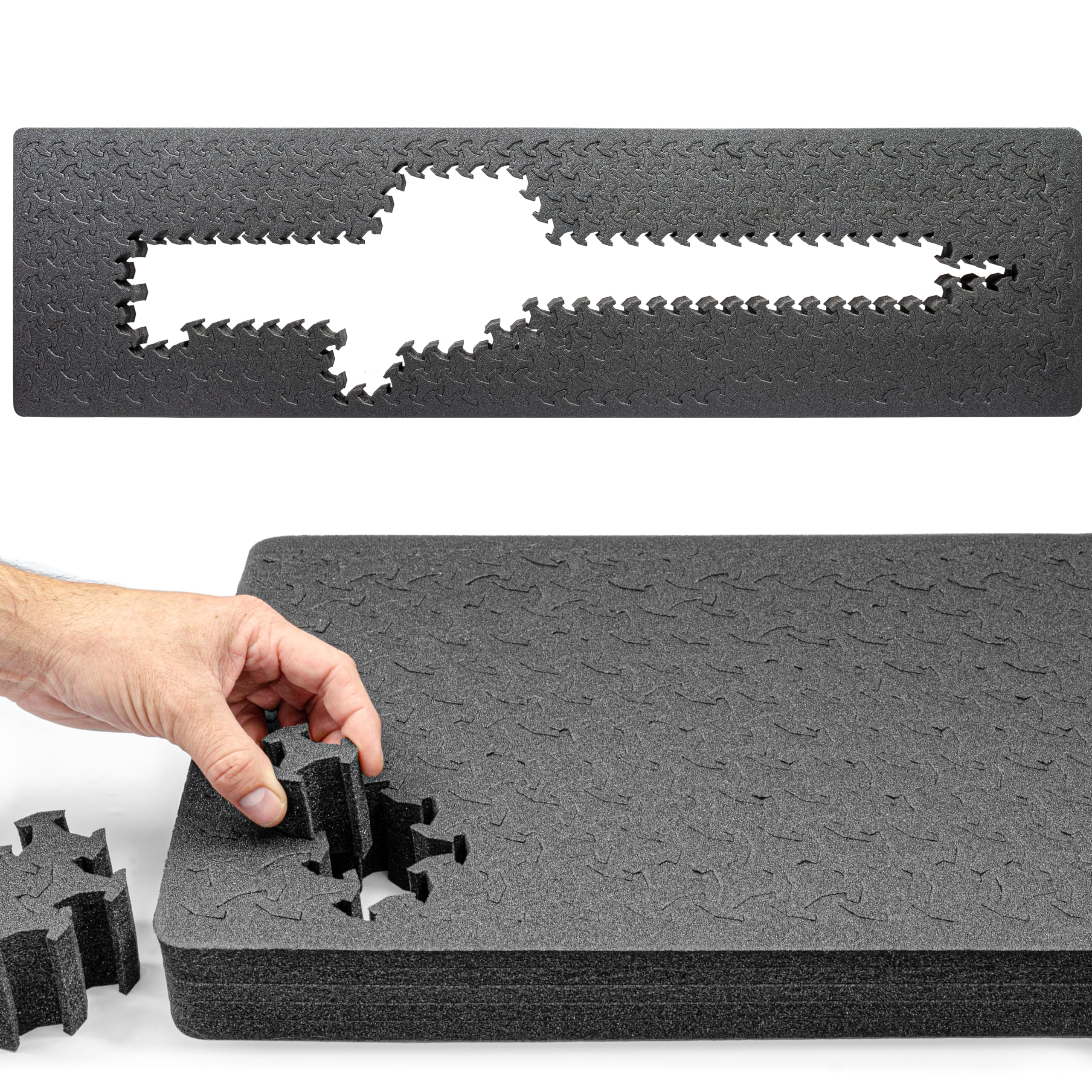 Eylar 53” Hard Rifle Case Equipped With Ragar Reconfigurable & Reusable XP Crosslinked Foam Insert, Waterproof, Shockproof Meets TSA Requirements